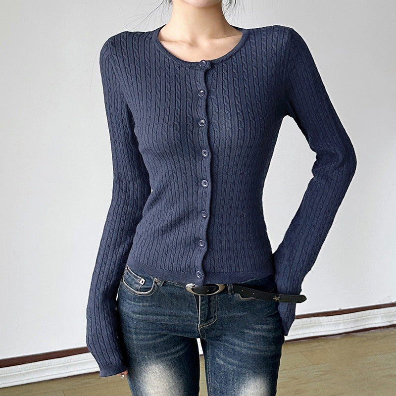 Women's Raglan Sleeve Printed T-shirt Crop Bottoming Round Blouses