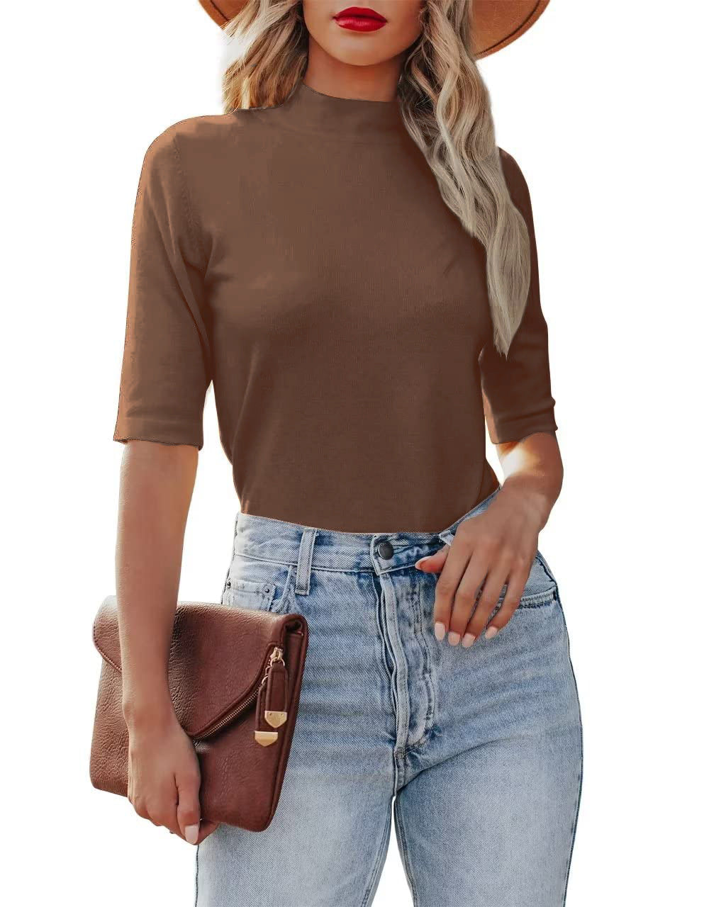 Women's Knitted Tight Stretch Sexy Formal Casual Blouses