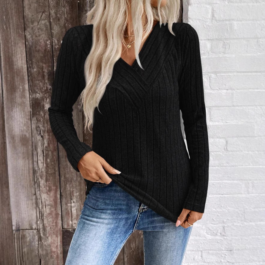 Classy Women's Pullover Long Sleeve T-shirt Sweaters