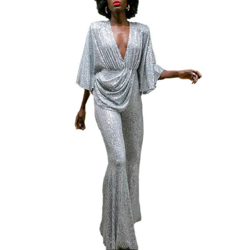 Pure Color Deep Bare Chest Thin Suits