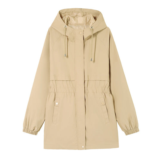 Women's Fleece Trench Thickened Warm Mid-length Casual Coats