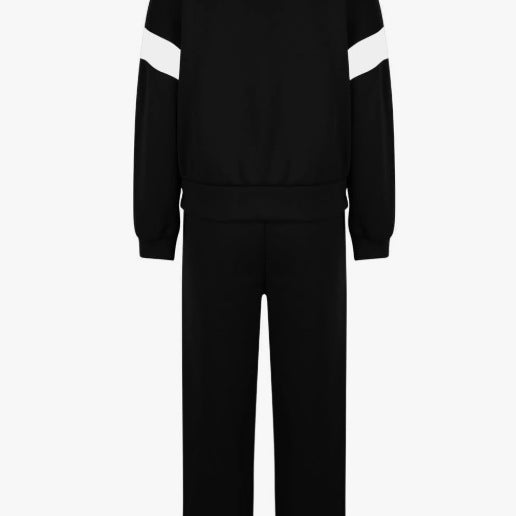 Women's Color Zipper Line Trousers Leisure Sports Fashion Casual Suit