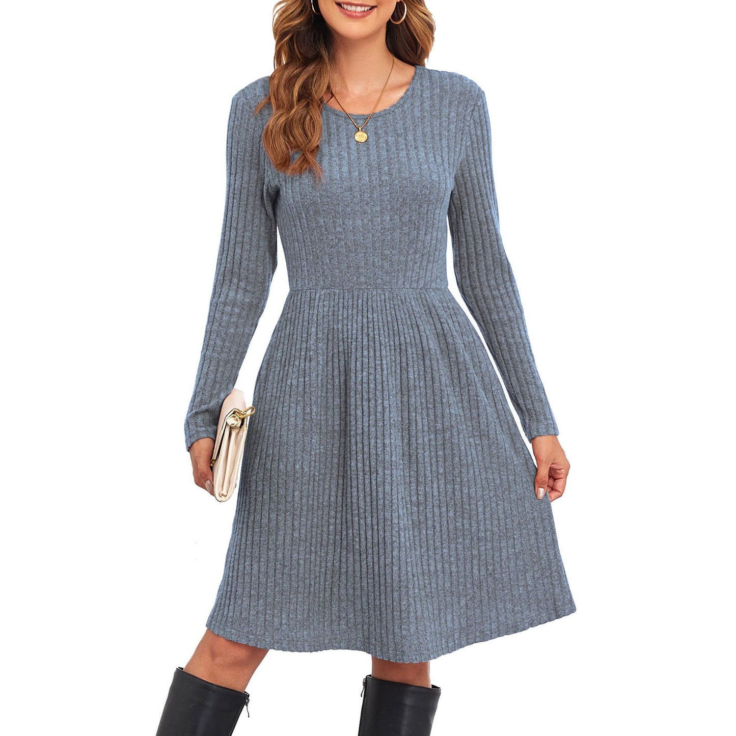 Cool Women's Striped Round Neck Knitted Sweaters