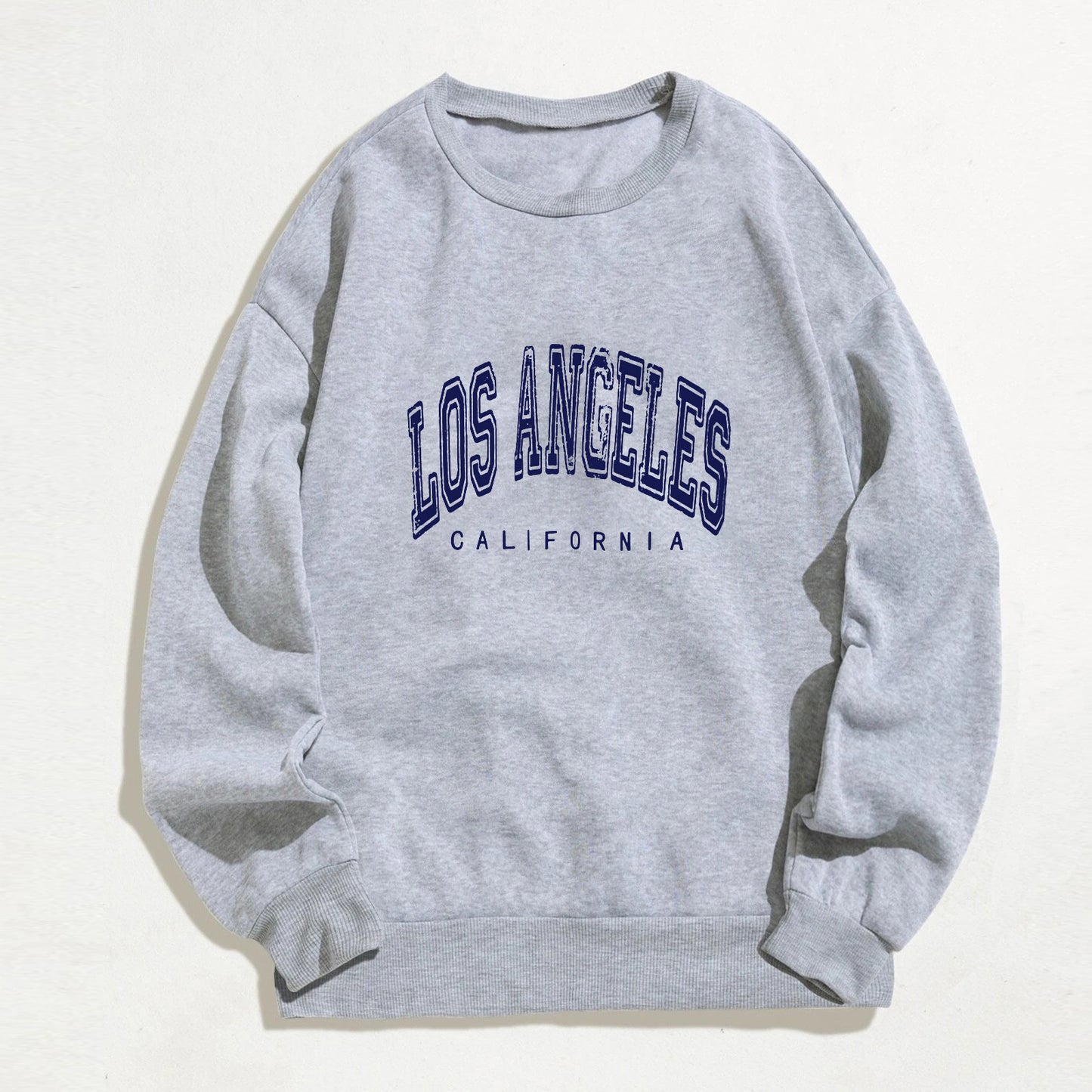 Women's Simple Letter Crew Neck Temperament Pure Color Korean Style Thin Sweaters
