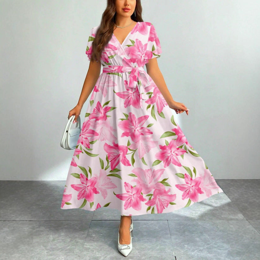 Attractive Classy Printed Summer Holiday Floral Dress