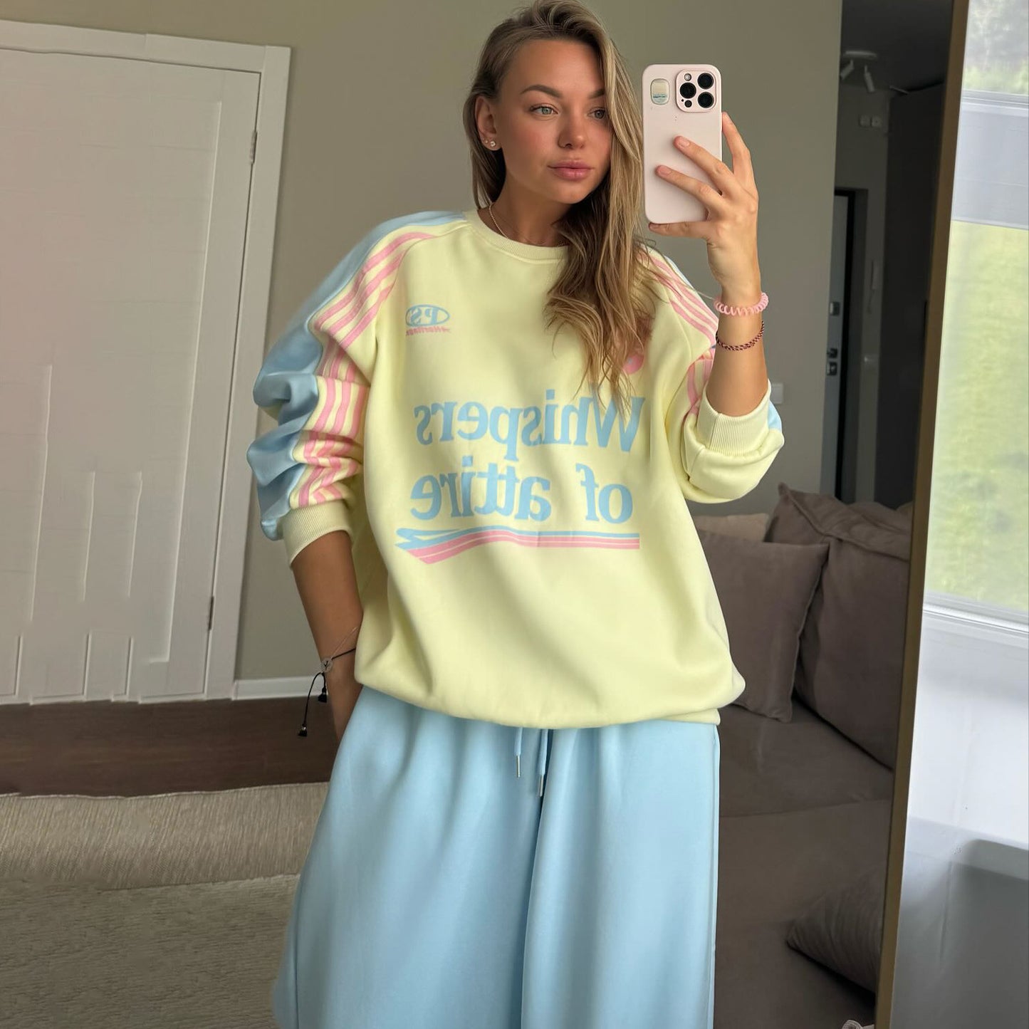 Women's Style Colorful Stand Collar Loose Comfort Trend Fashion Home Suits