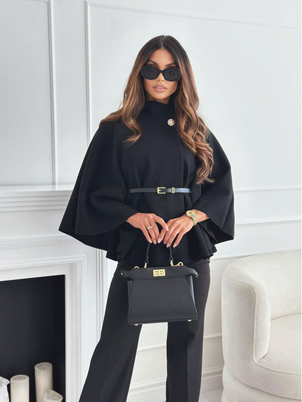 Women's Winter Fashion Solid Color Waist Tight Coats