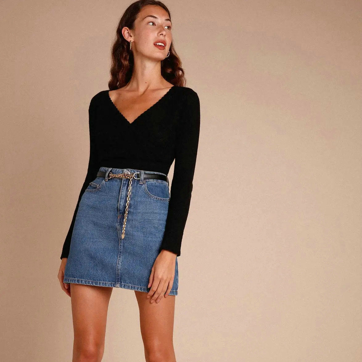 Women's Denim High Waist Super Mini Versatile Skirts