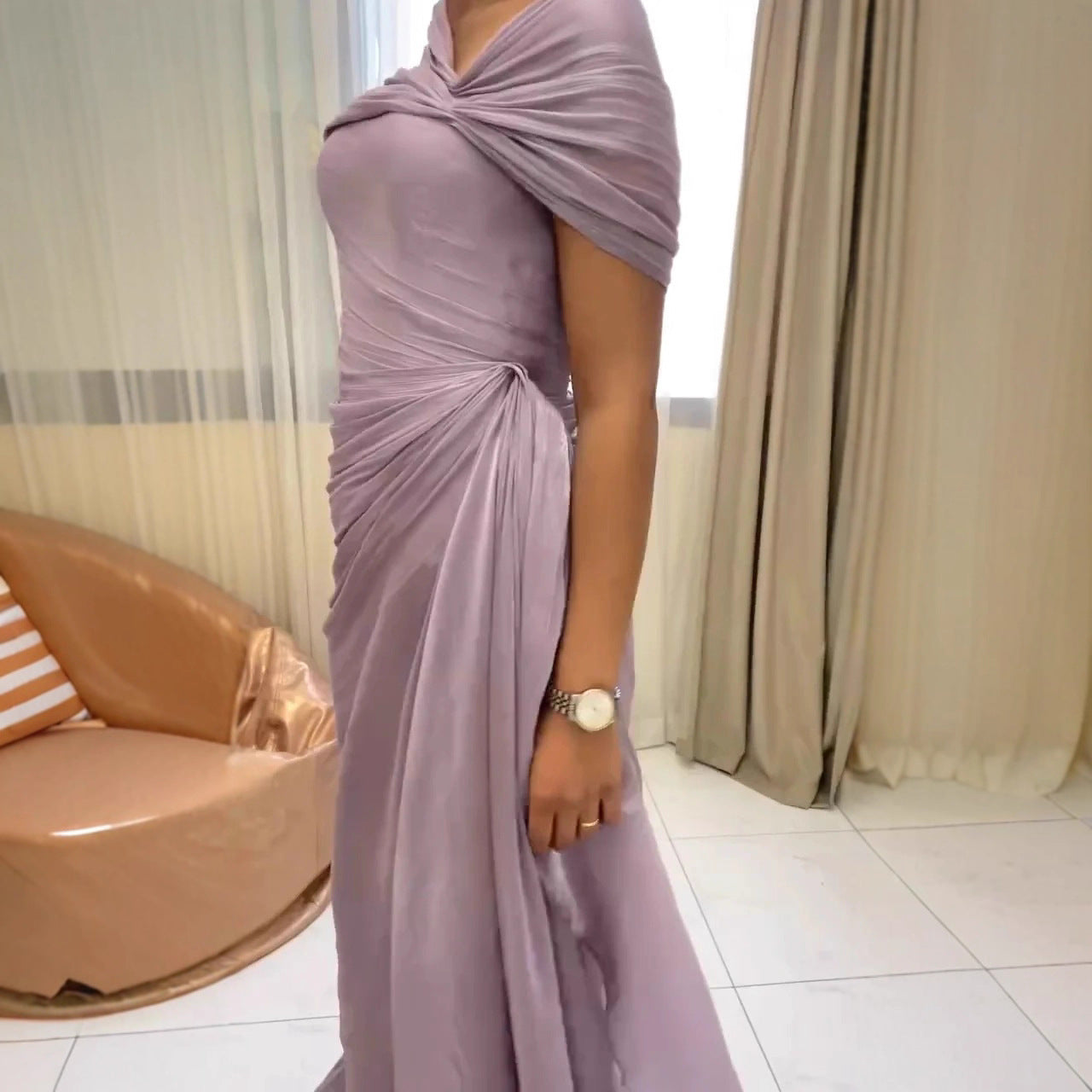 Women's Classic Summer Irregular Pleated Dress Dresses