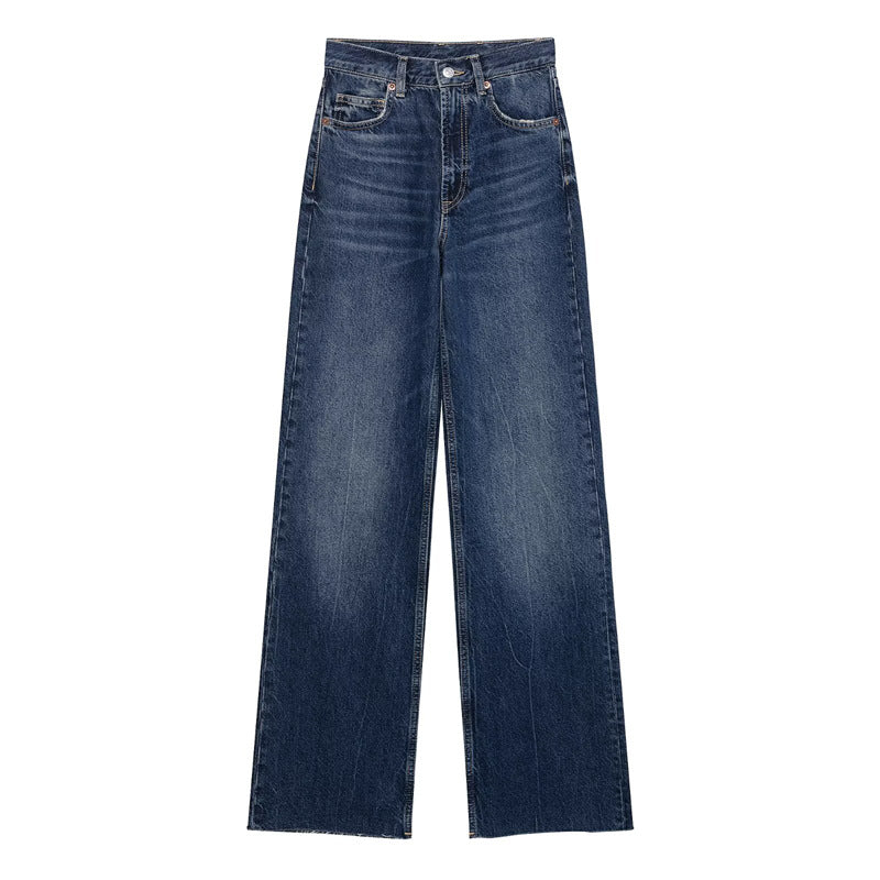 Women's Spring Temperament Commute Casual Long Jeans