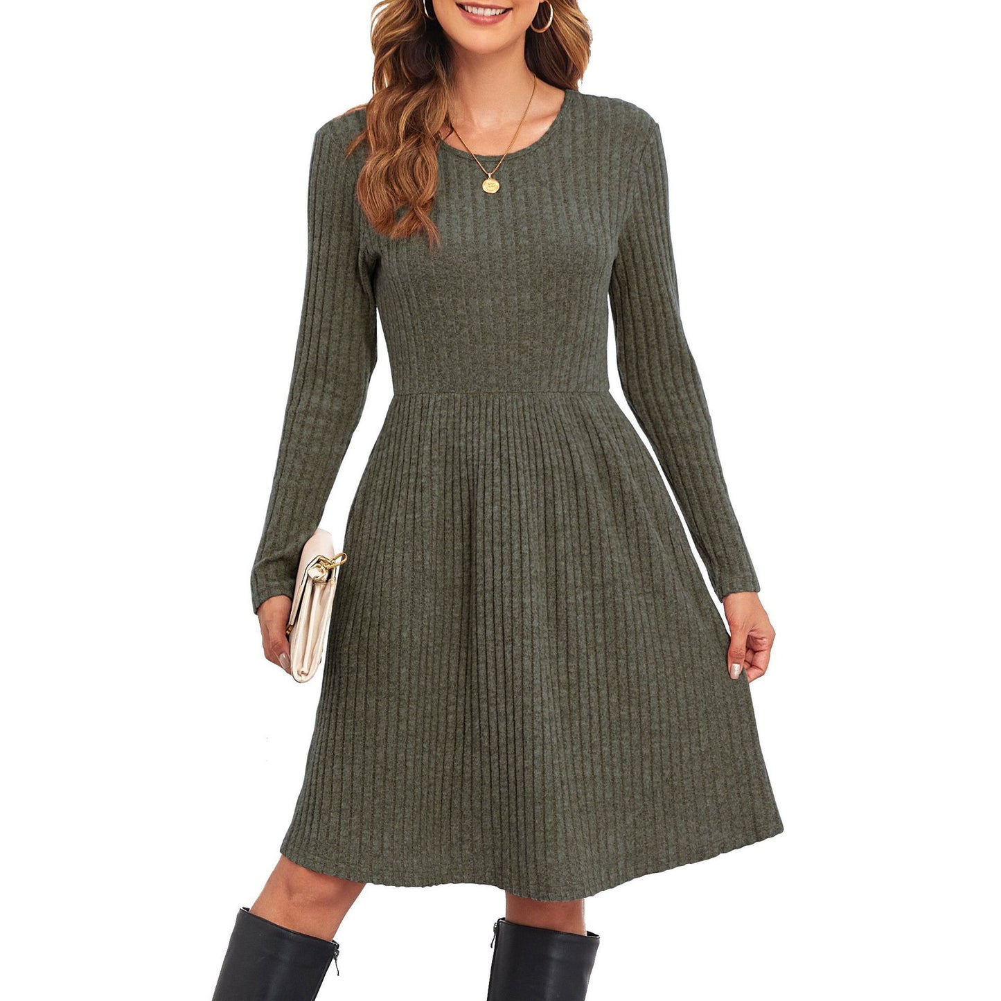 Cool Women's Striped Round Neck Knitted Sweaters