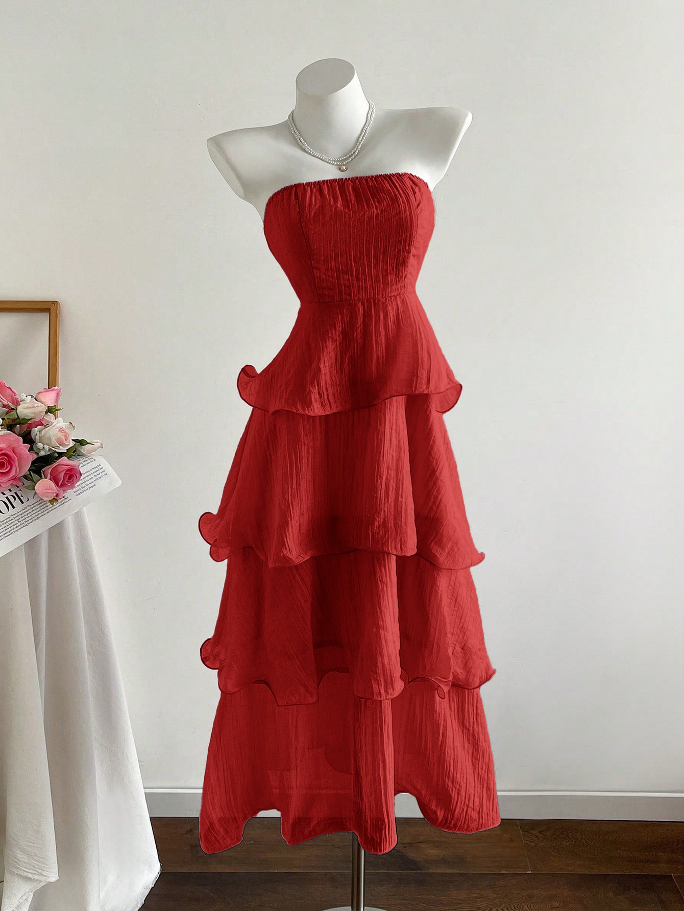 Summer Cover Slimming Midi Cake Fairy Tube Solid Color Skirts