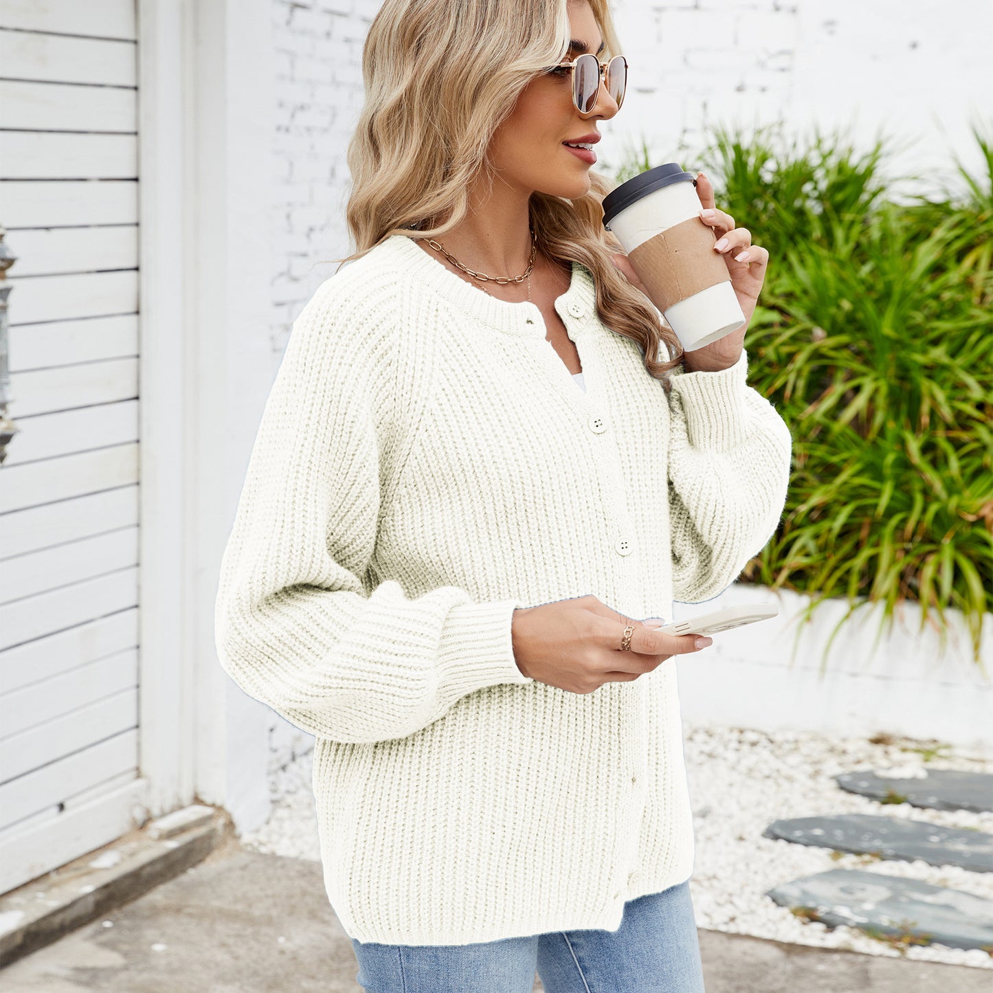 Women's Loose-fitting Casual One Breasted Fashion Sweaters