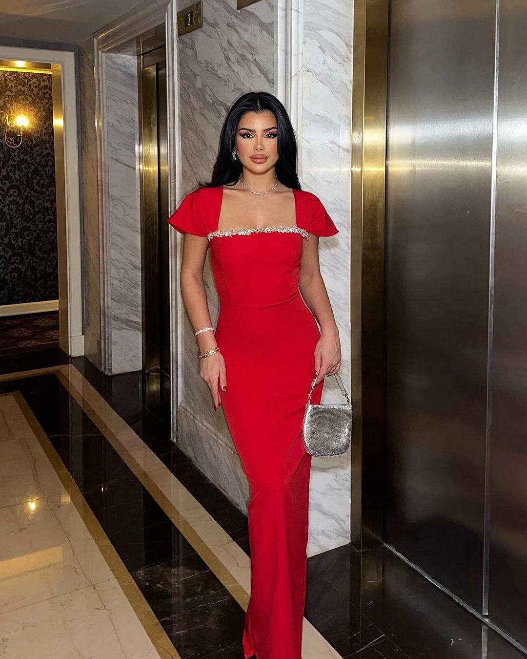 Christmas Dress Formal Occasion Temperament Diamond Dresses
