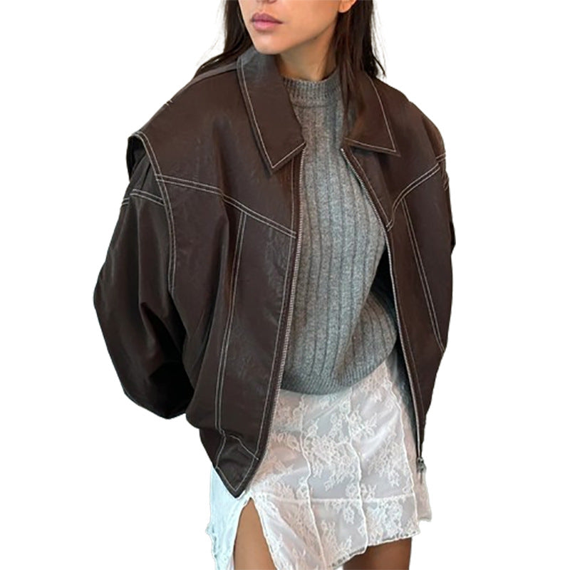 Women's Attractive Zipper Fashion Loose Street Jackets