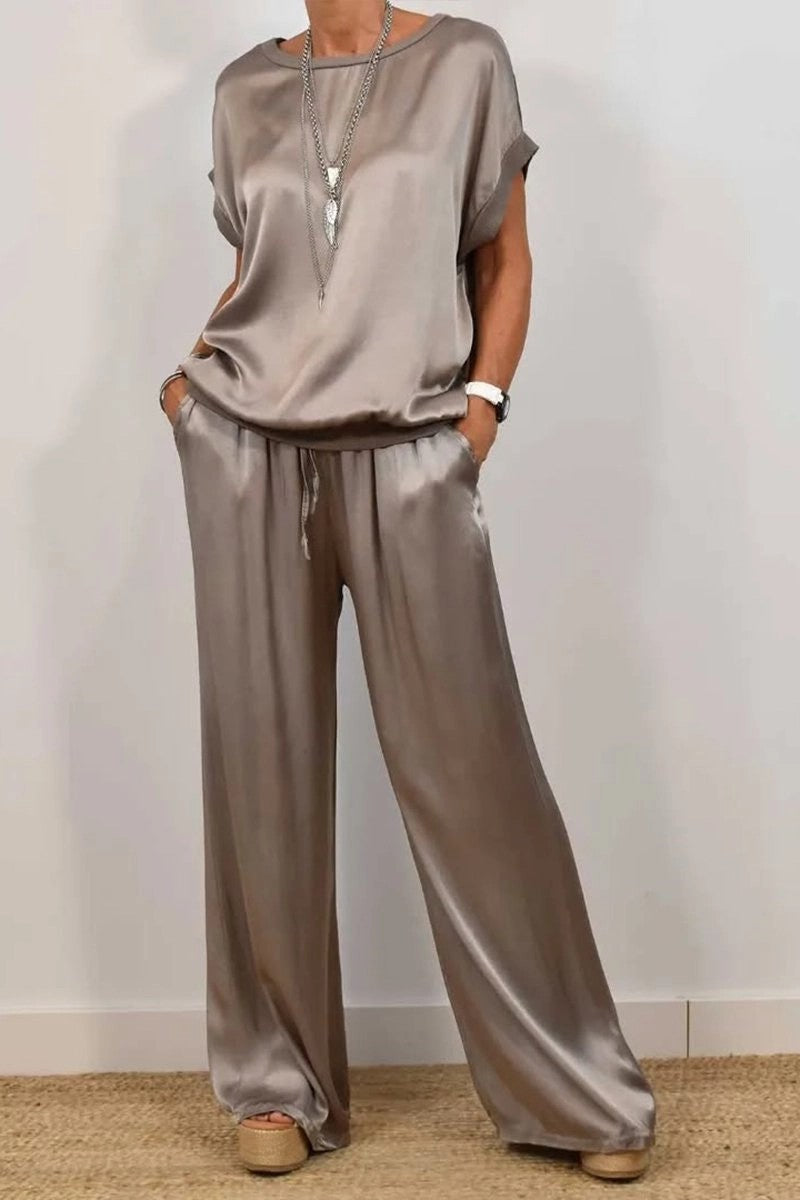 Unique Trendy Loose Shirt Wide Leg Pants