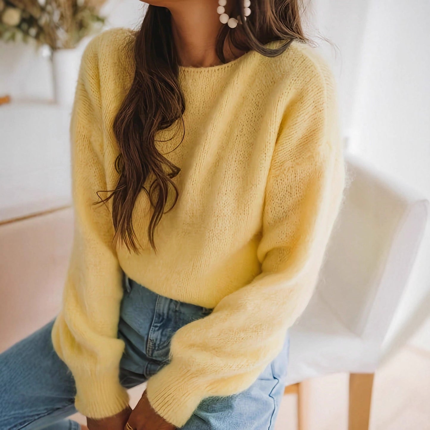 Elegant Casual Lazy Knitted Pullover Loose Sweaters