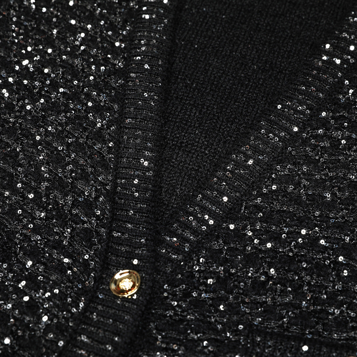 High Quality Sequined Knitted Long Sleeve Knitwear