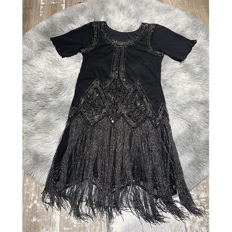 Women's Sexy Luxury Sequin Bead Tassel Stage Performance Costumes