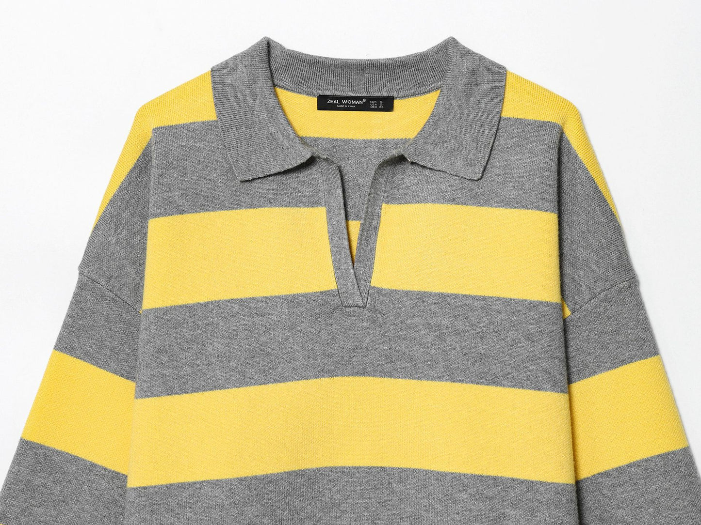 Versatile Slouchy Autumn Long-sleeved Shirt Collar Knitwear