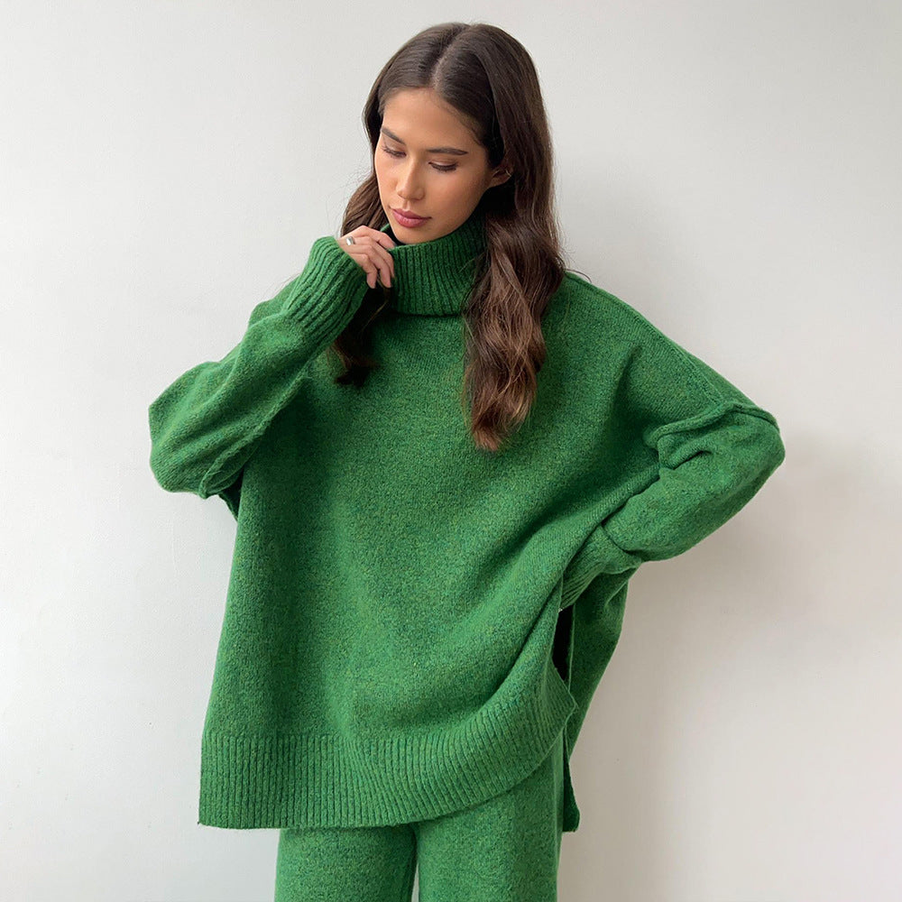 Women's Turtleneck Loose Casual Lazy Thickened Knitting Suits
