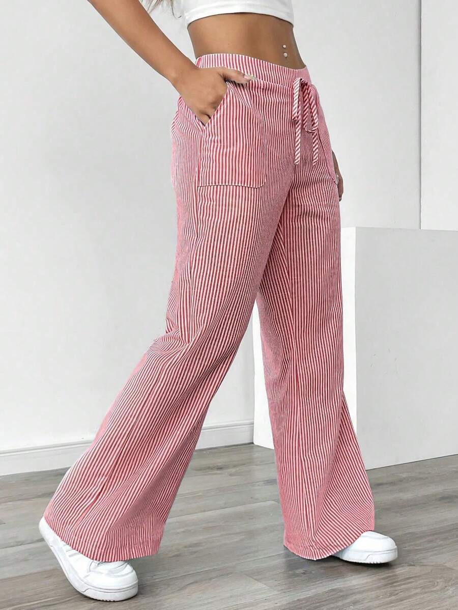 Women's Spring Striped Casual Fashion Loose Trousers Pants