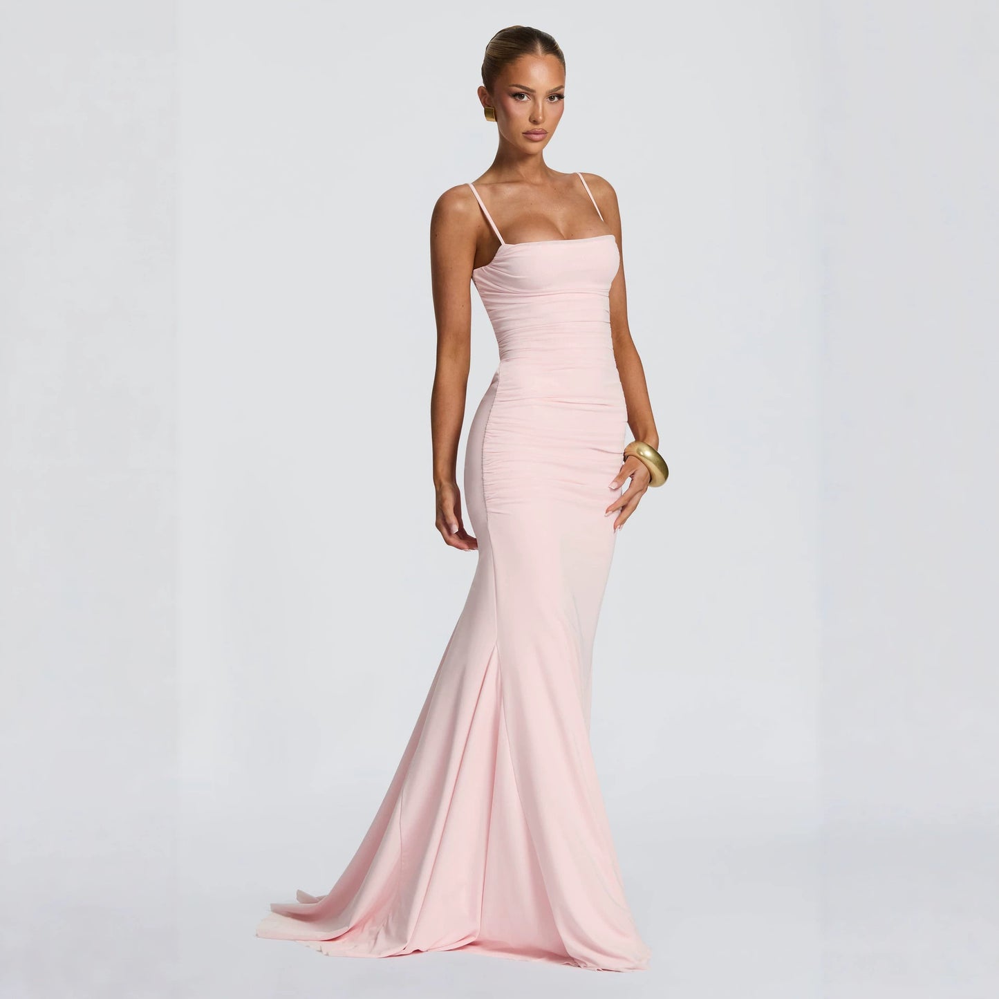 Women's Summer Solid Color Sleeveless Backless Lace Up Sexy Dress