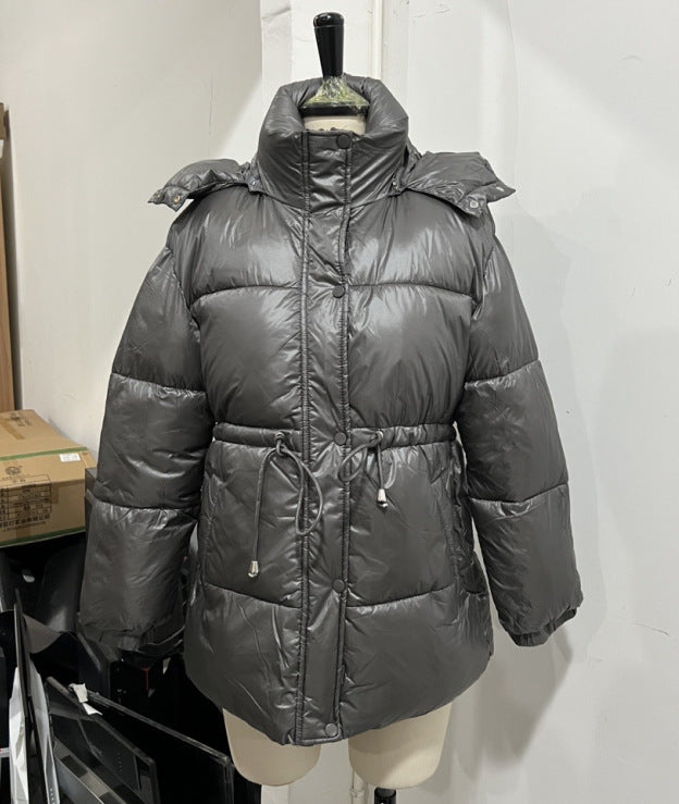 Comfortable Warm Stand Collar Drawstring Cotton Coats