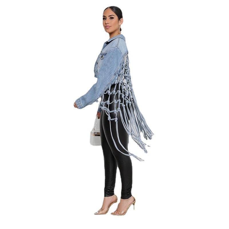 Women's Loose Denim Fashion Polo Collar Trendy Jackets