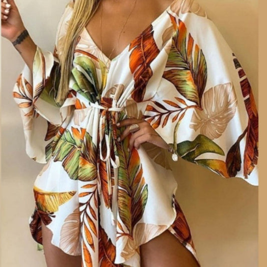 Autumn Sexy Irregular Batwing Sleeve Dress Dresses