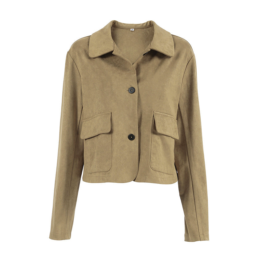 Women's Durable Suede Small Autumn Fashion Coats