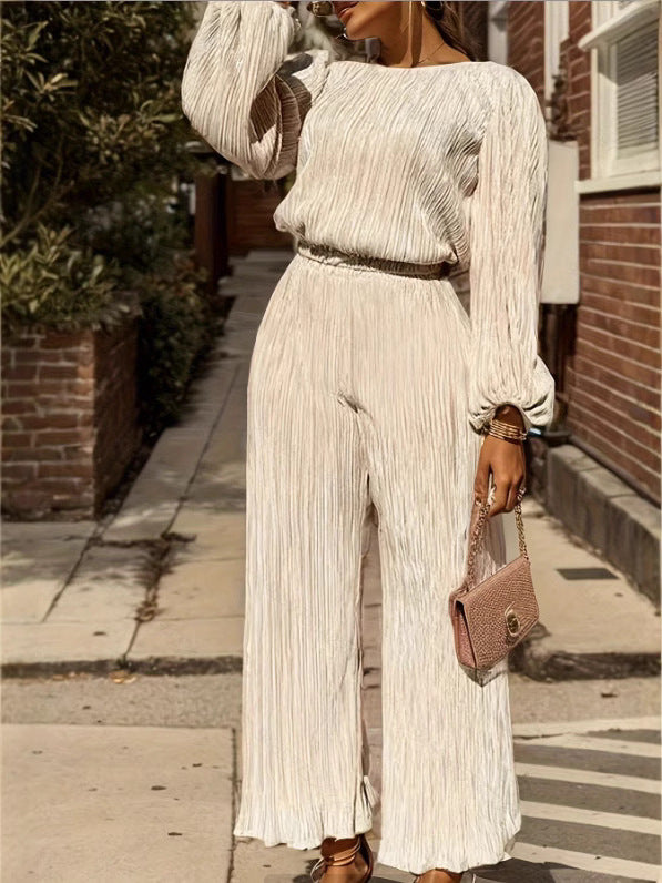 Fashion Loose Casual Pleated Waist Tight Pants