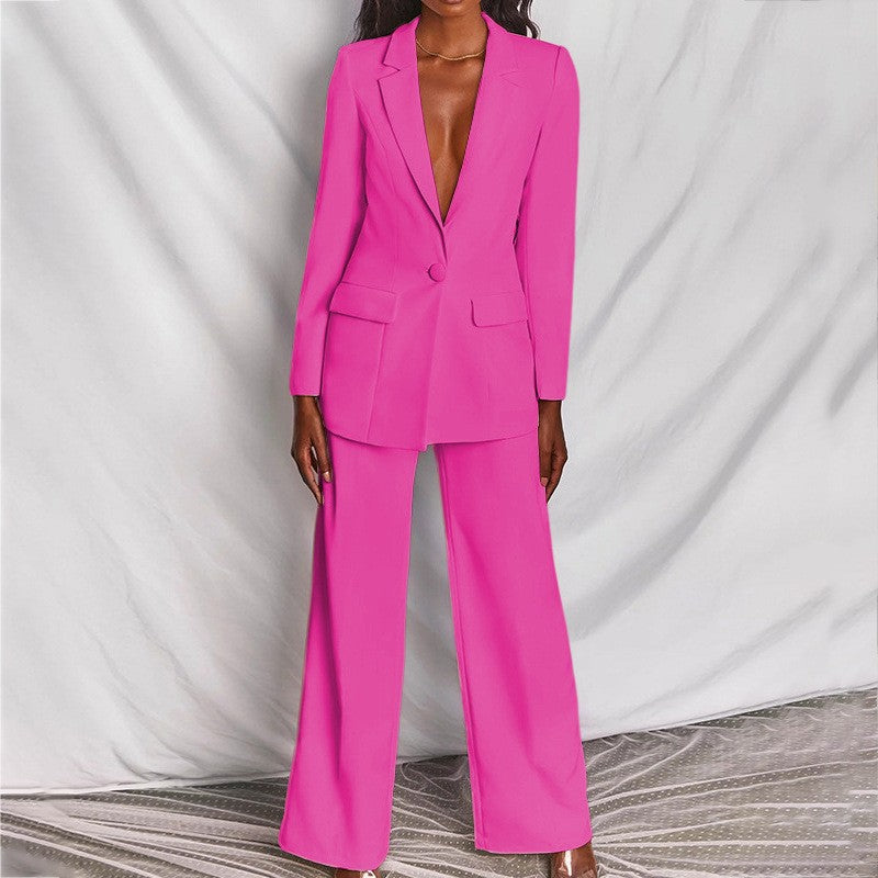 Pretty Elegant Women's Business Long-sleeved Trousers Fashion Casual Suit