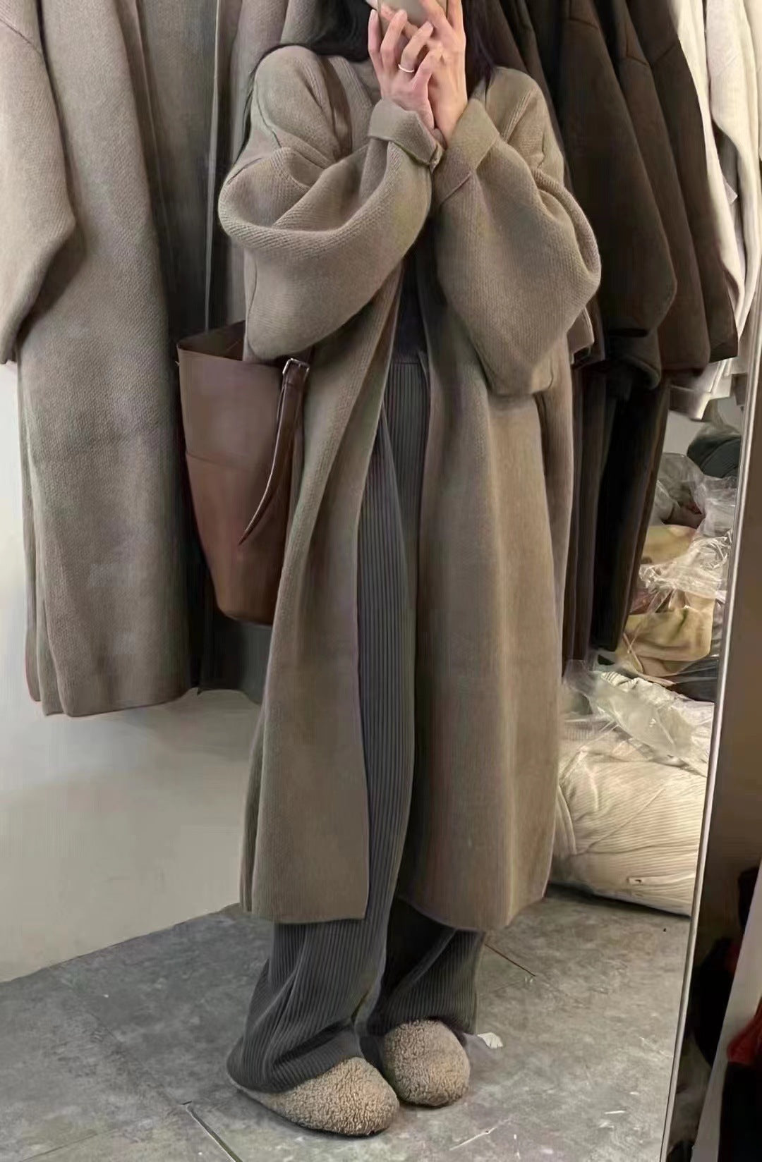 Women's Korean Style Lazy Long Knitted Loose Knitwear