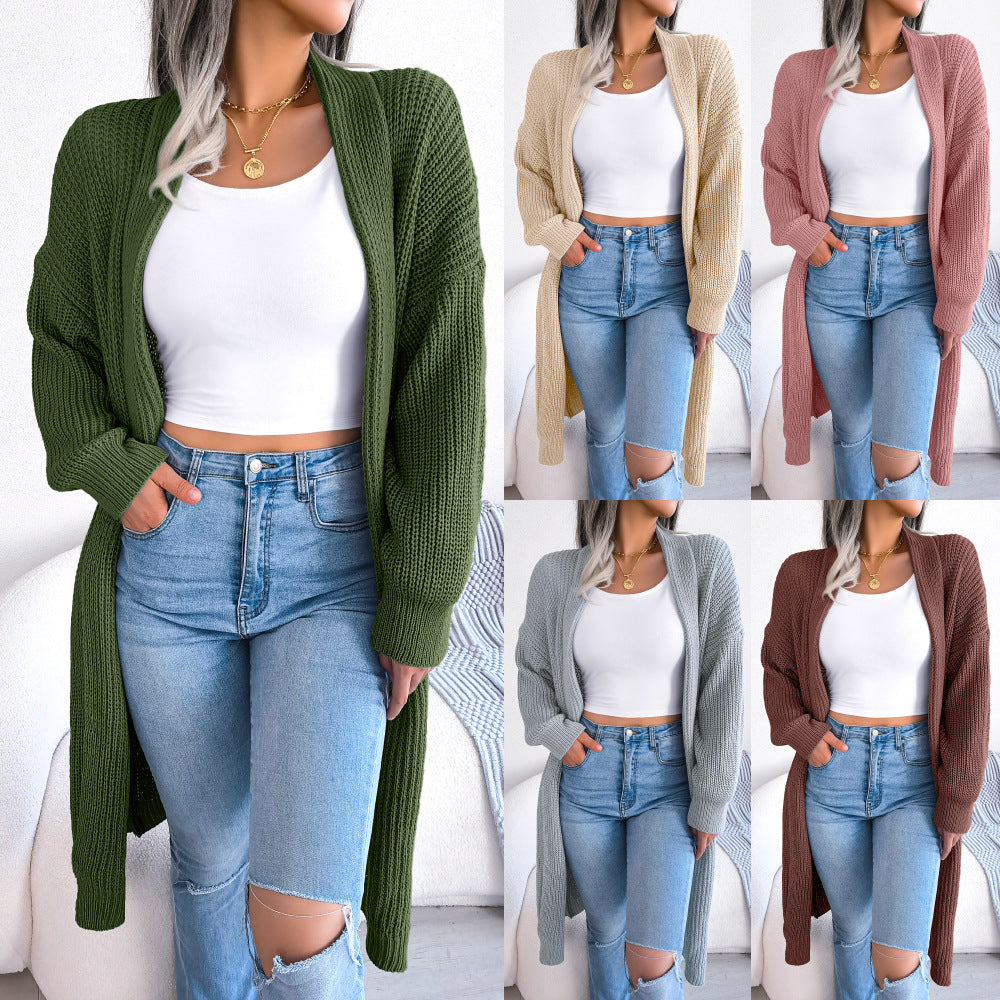 Attractive Women's Clearance Casual Lapel Long Sweater