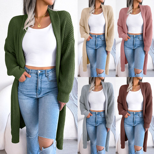 Attractive Women's Clearance Casual Lapel Long Sweater