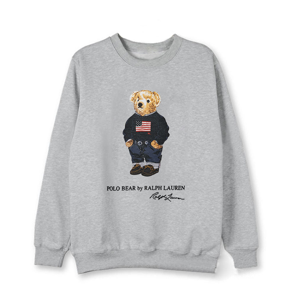 Airport Round Neck Derivative Clothes Bear Women's Sweater, Sweater