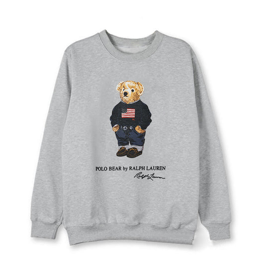 Airport Round Neck Derivative Clothes Bear Women's Sweater, Sweater