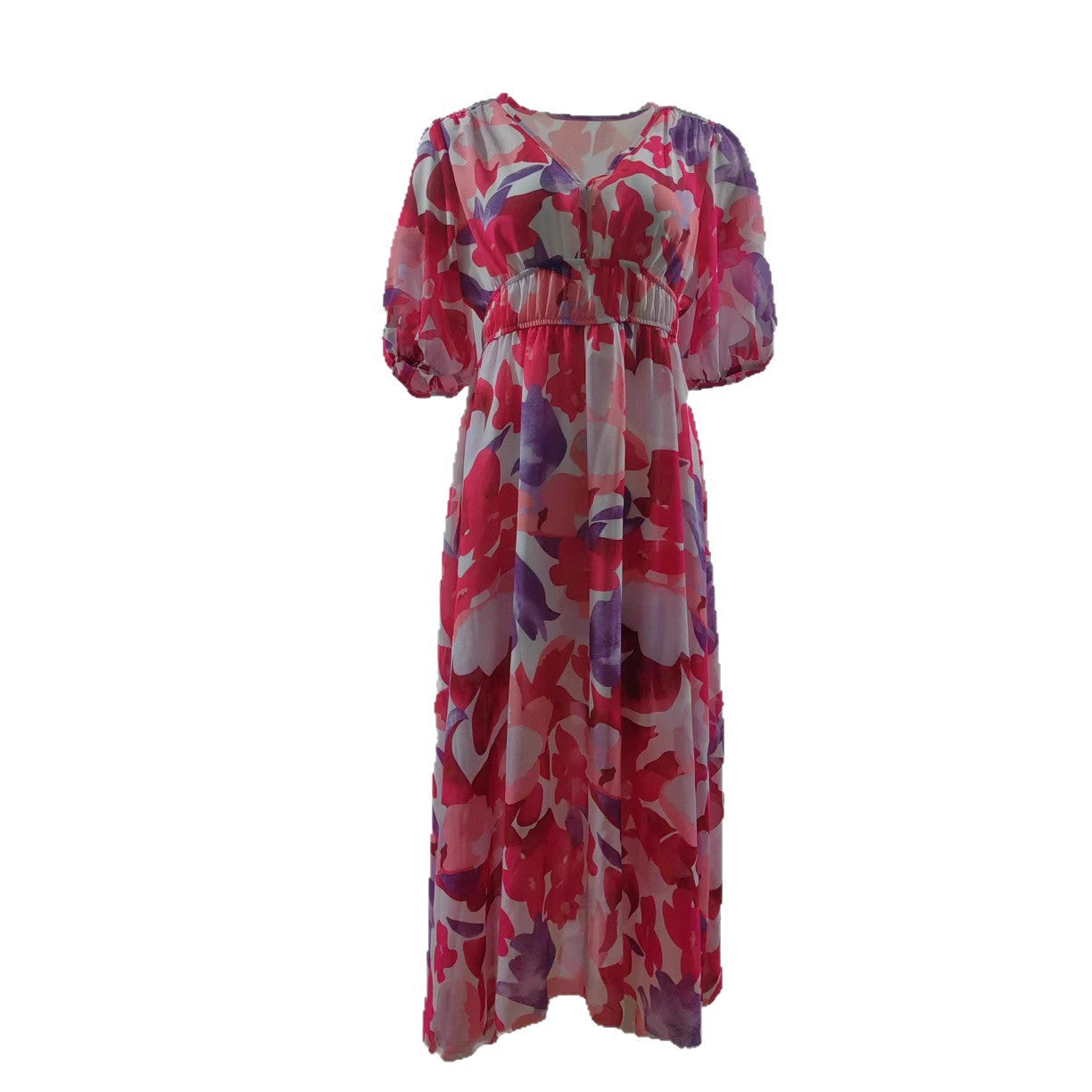 Casual Classic Summer Temperament Chiffon Printed Dress