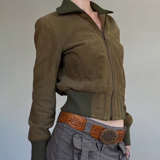 Women's Retro Solid Color Pocket Street Cool Jackets