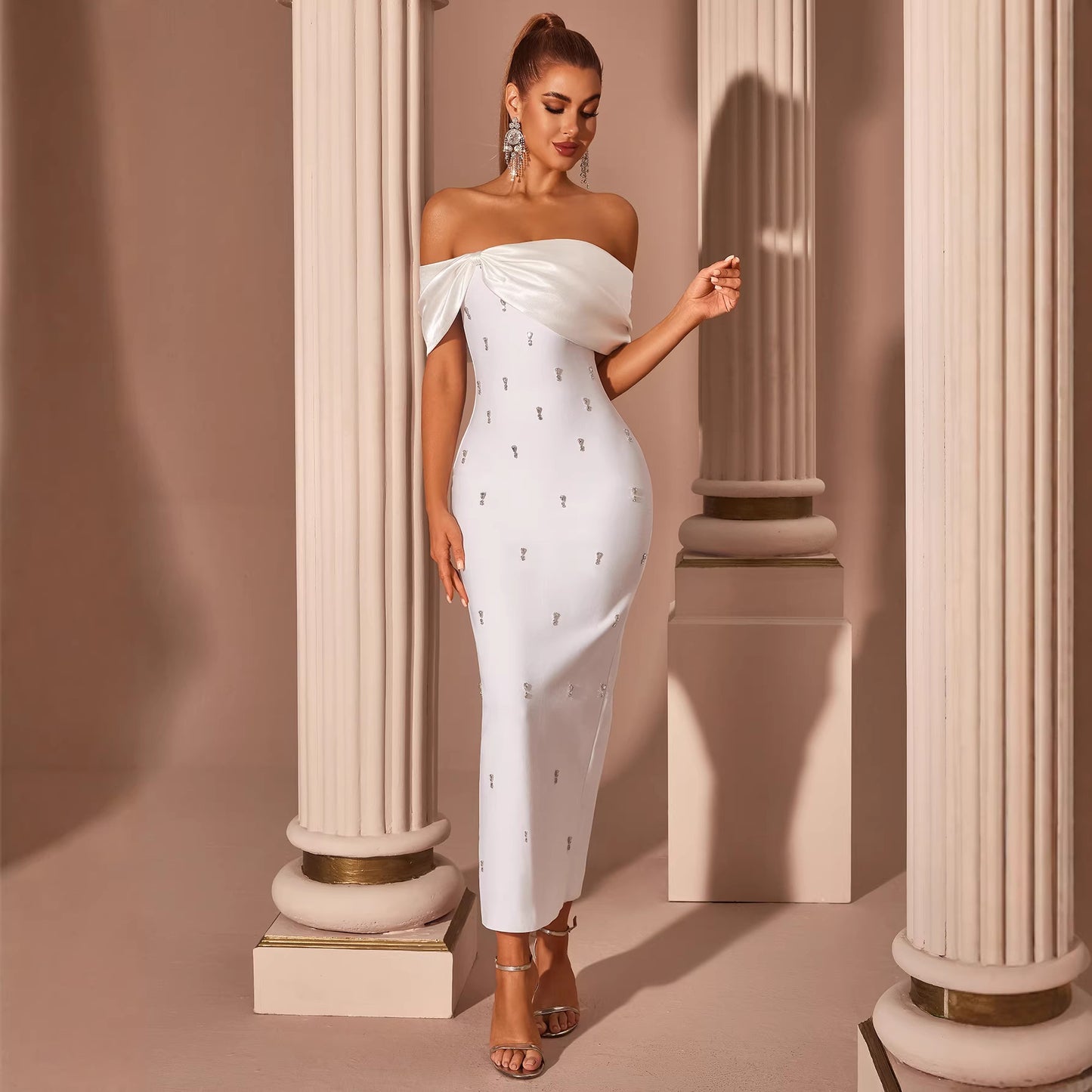 Fashionable Elegant Light Luxury Rhinestone Graceful Dress