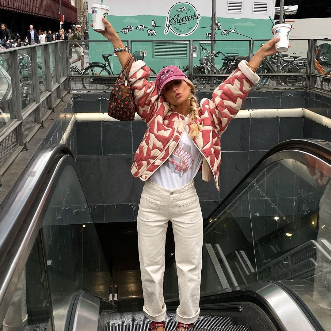 Beautiful Printed Stream Cotton Geometric Bomber Coats