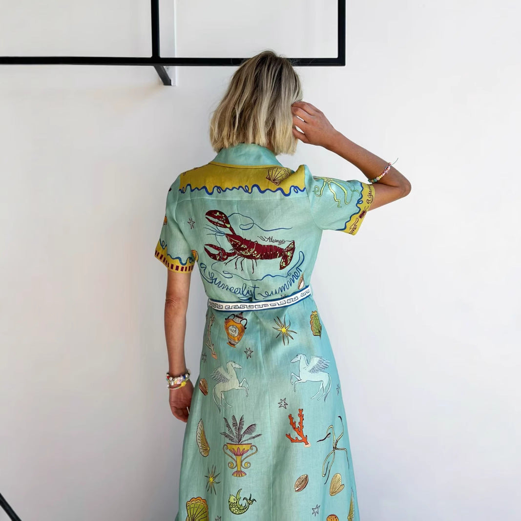 Personalized Iti Lantern Sleeve Casual Fashion Dress