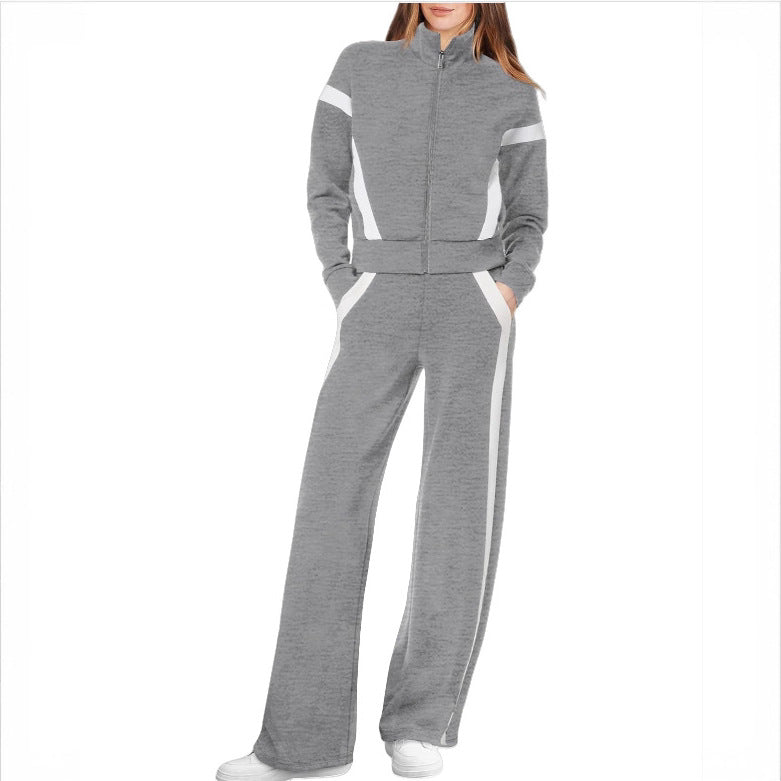 Women's Autumn Two-piece Sportswear Trousers Set For Fashion Casual Suit