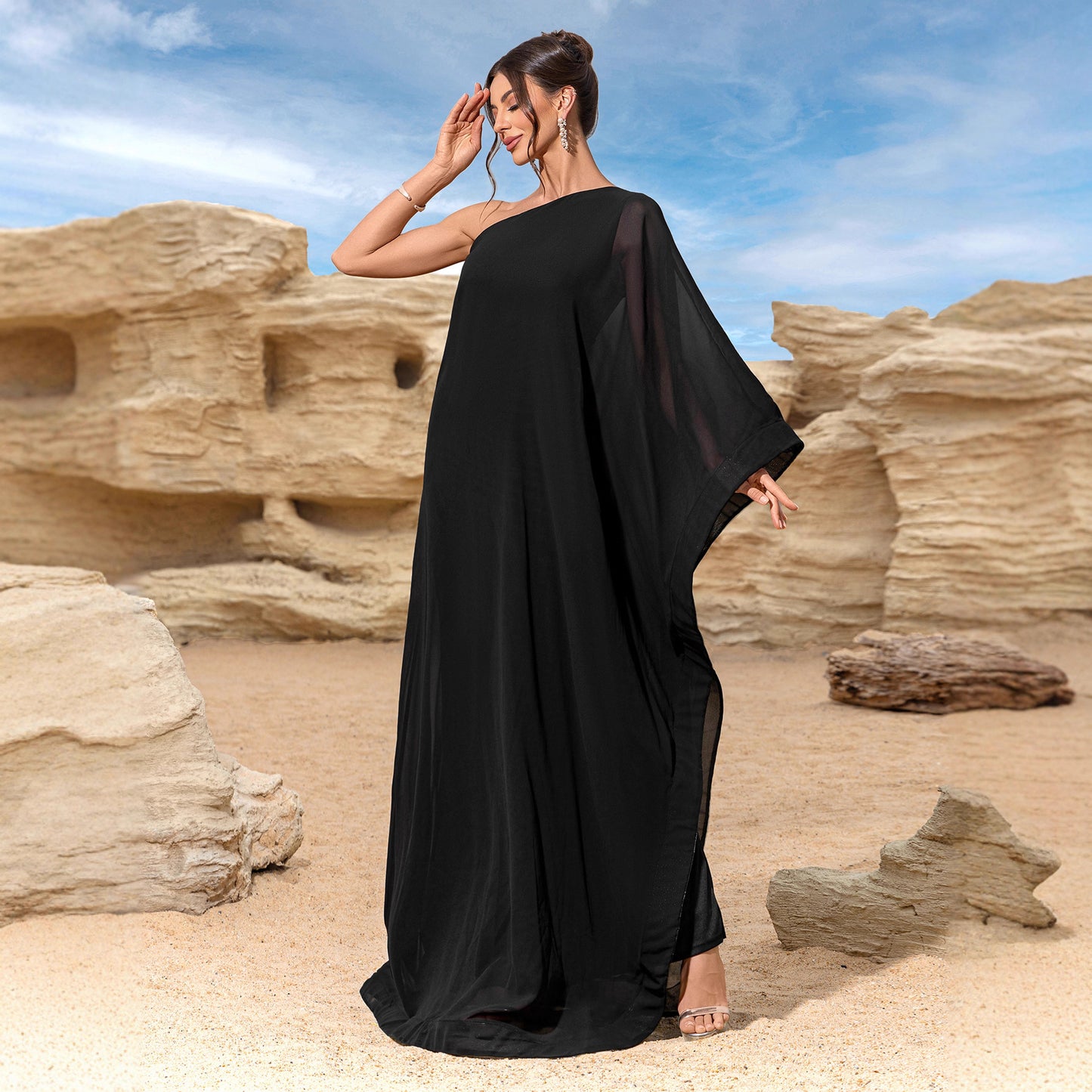 Women's Sleeveless Sloping Shoulder Summer Retro Temperament Clothing