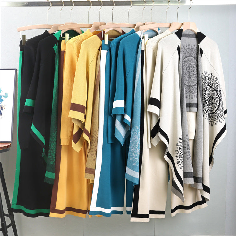 Women's Lazy Autumn Slimming Fashionable Long-sleeved Shawl Fashion Casual Suit