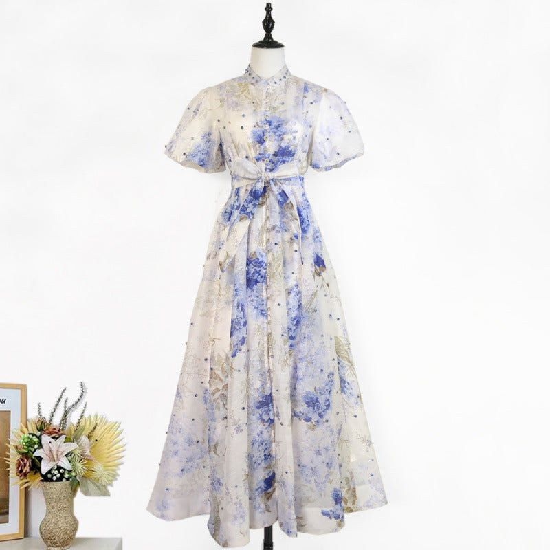 Women's Elegant Lantern Sleeve Single-breasted High Quality Shorts