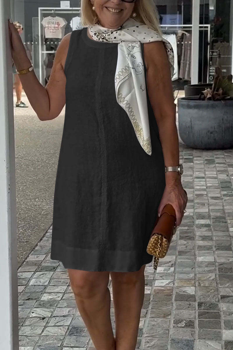 Women's Casual Solid Color Round Neck Vests