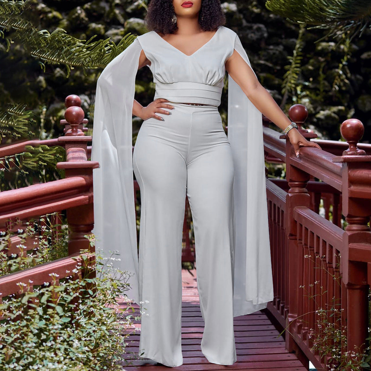 Women's Temperament Commute Wide Leg Two-piece Set Suits