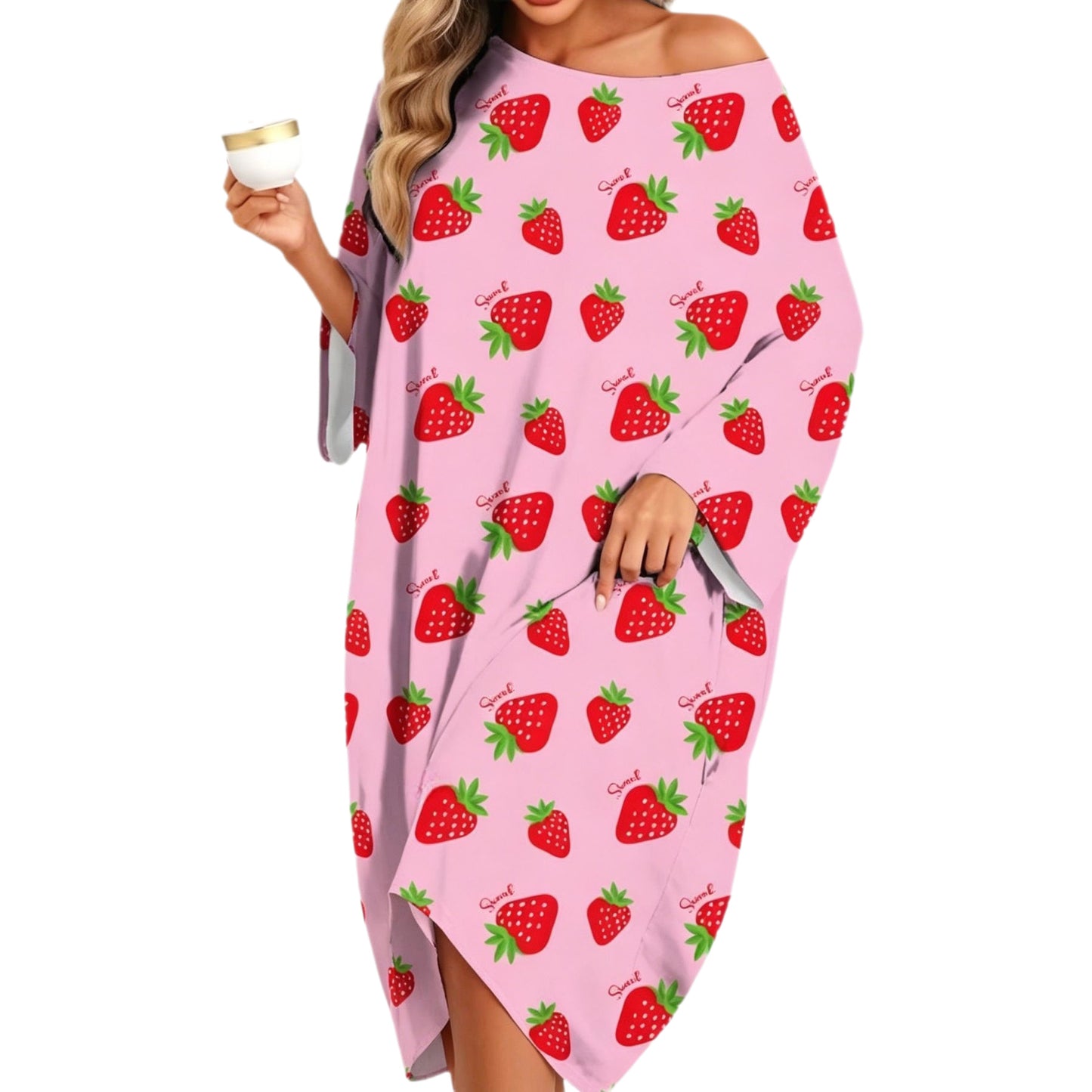 Classic Women's Printed Casual Nightgown Shawl Dress